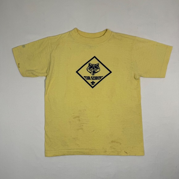 Official Cub Scouts Other - Vintage Cub Scouts Yellow Graphic T-Shirt Kids Medium 10-12 Wolf Logo 50/50 Tee